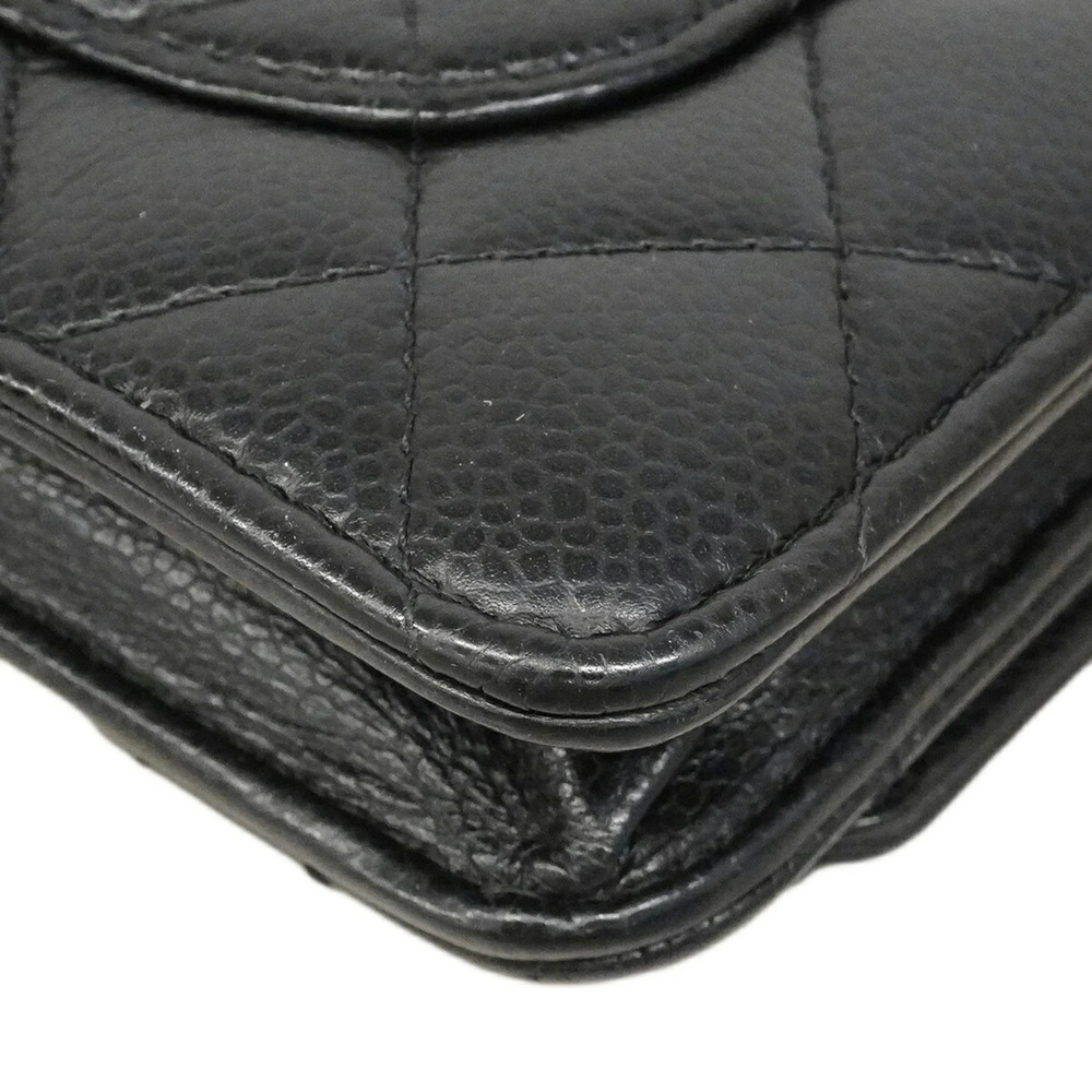 CHANEL Authentic Black Caviar Leather Wallet - Picture 6 of 8